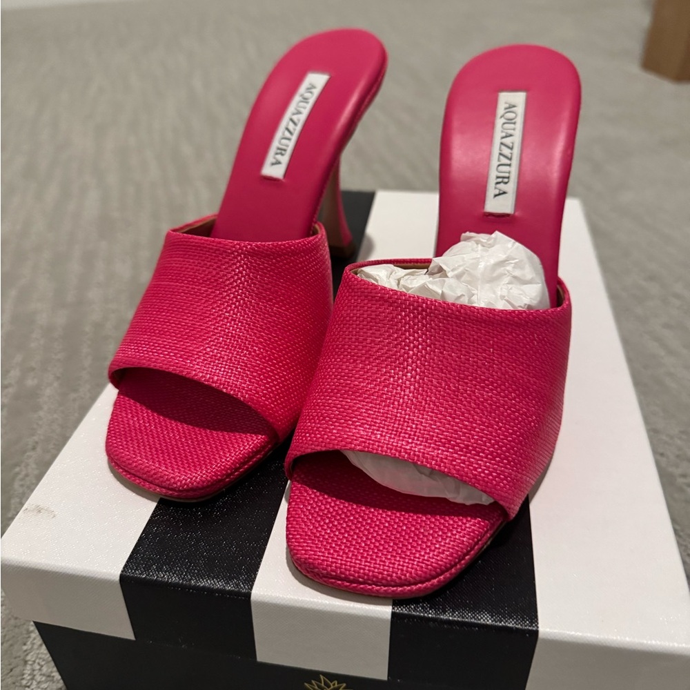 Aquazzura Fuchsia Mules
